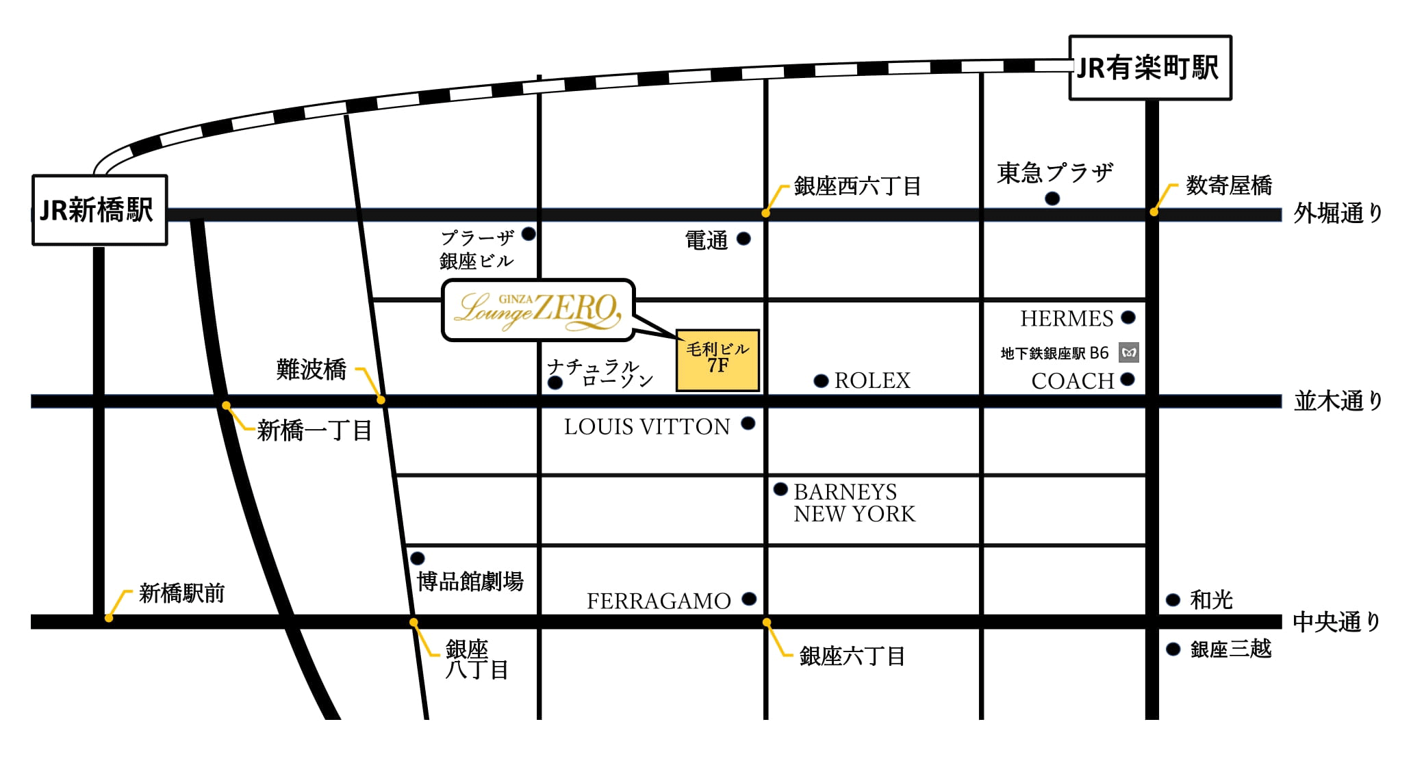GINZA Lounge ZEROの地図